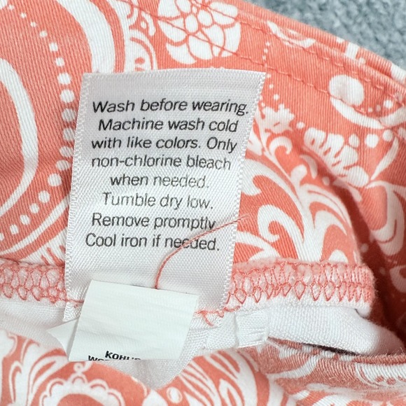 The Effortless Stretch Bermuda Shorts Womens 16 Regular Peach White Floral Print - Picture 6 of 10